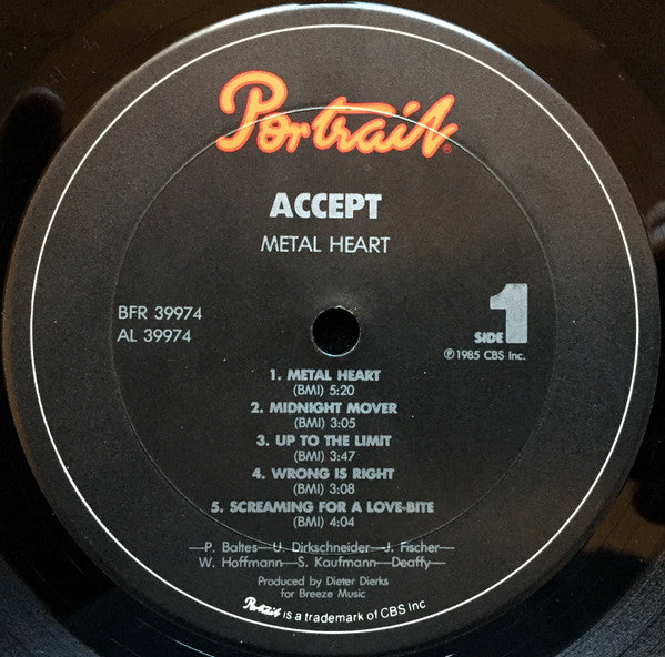 Accept : Metal Heart (LP,Album)