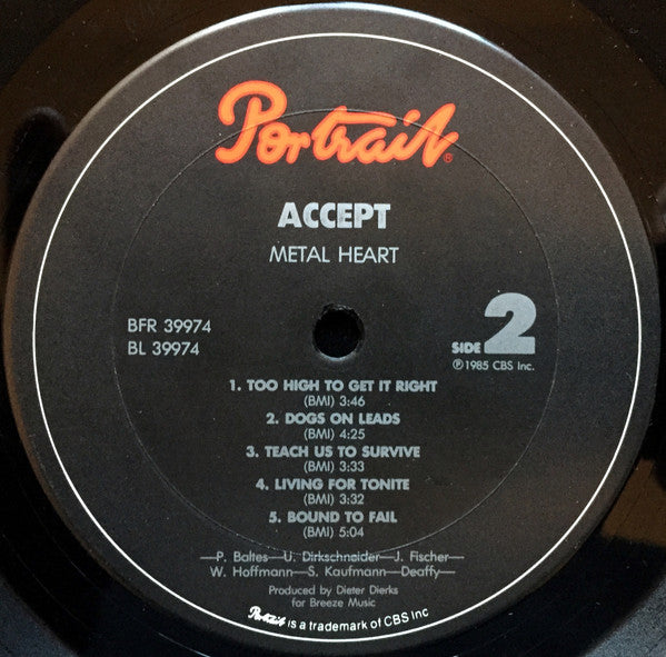 Accept : Metal Heart (LP,Album)