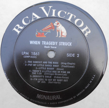 Hank Snow : When Tragedy Struck (LP,Album,Repress,Mono)