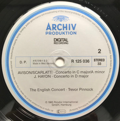 Johann Pachelbel · Georg Friedrich Händel · Joseph Haydn · Henry Purcell · Antonio Vivaldi · Tomaso Albinoni · Charles Avison / English Concert · Trevor Pinnock : Pachelbel: Canon · Handel: The Arrival Of The Queen Of Sheba Etc. (LP,Album)