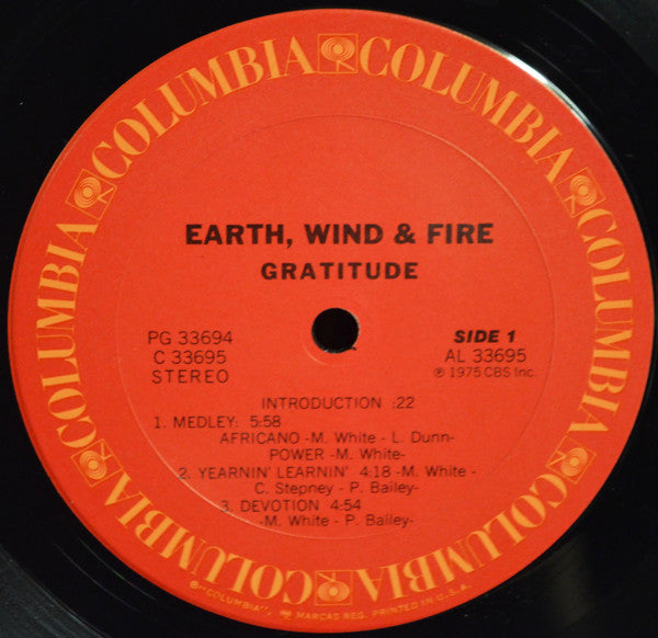 Earth, Wind & Fire : Gratitude (LP,Album,Stereo)