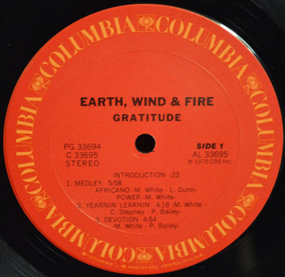 Earth, Wind & Fire : Gratitude (LP,Album,Stereo)