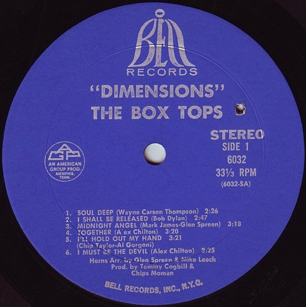 Box Tops : Dimensions (LP,Album)