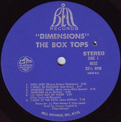 Box Tops : Dimensions (LP,Album)