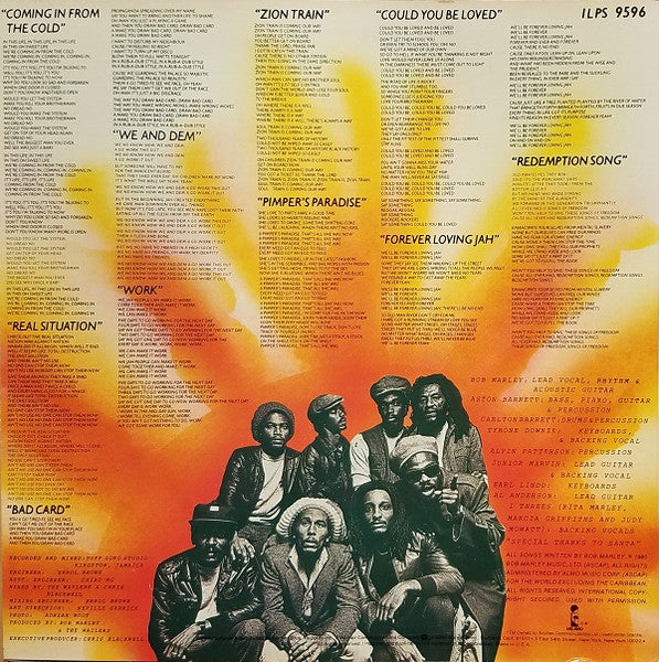 Bob Marley & The Wailers : Uprising (LP,Album)