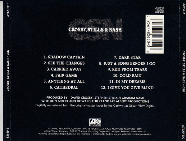Crosby, Stills & Nash : CSN (Album,Reissue,Remastered)