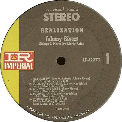 Johnny Rivers : Realization (LP,Album,Repress,Stereo)