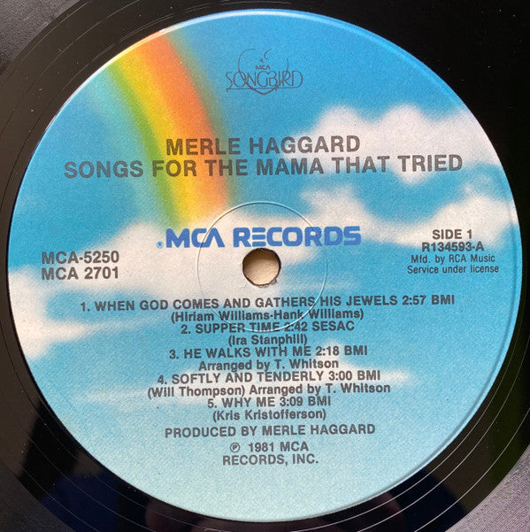 Merle Haggard : Songs For The Mama That Tried (LP,Album,Club Edition)