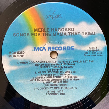 Merle Haggard : Songs For The Mama That Tried (LP,Album,Club Edition)