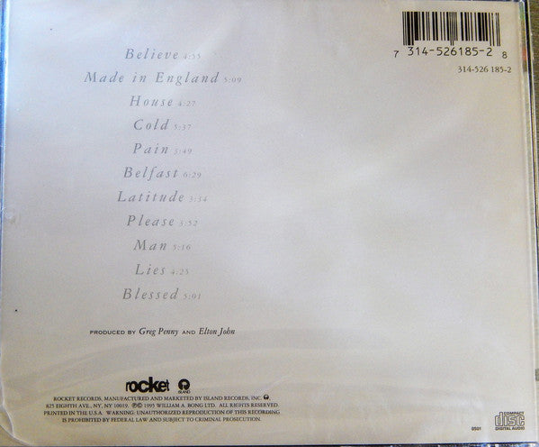 Elton John : Made In England (Album)