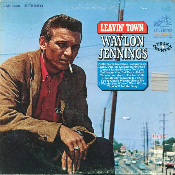 Waylon Jennings : Leavin' Town (LP,Album,Reissue,Stereo)