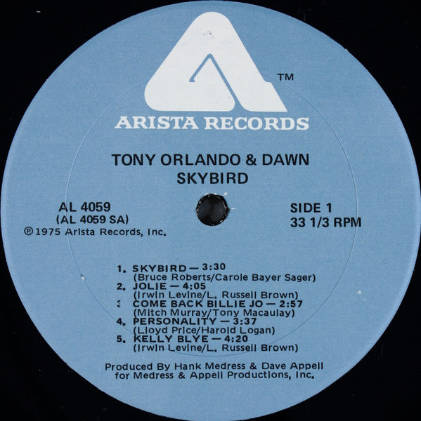 Tony Orlando & Dawn : Skybird (LP,Album)