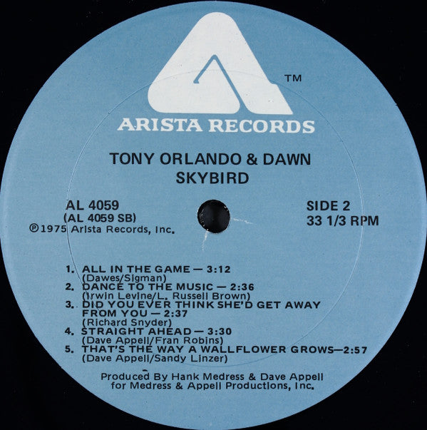 Tony Orlando & Dawn : Skybird (LP,Album)