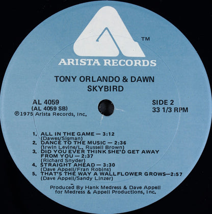 Tony Orlando & Dawn : Skybird (LP,Album)