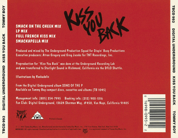 Digital Underground : Kiss You Back (Maxi-Single)
