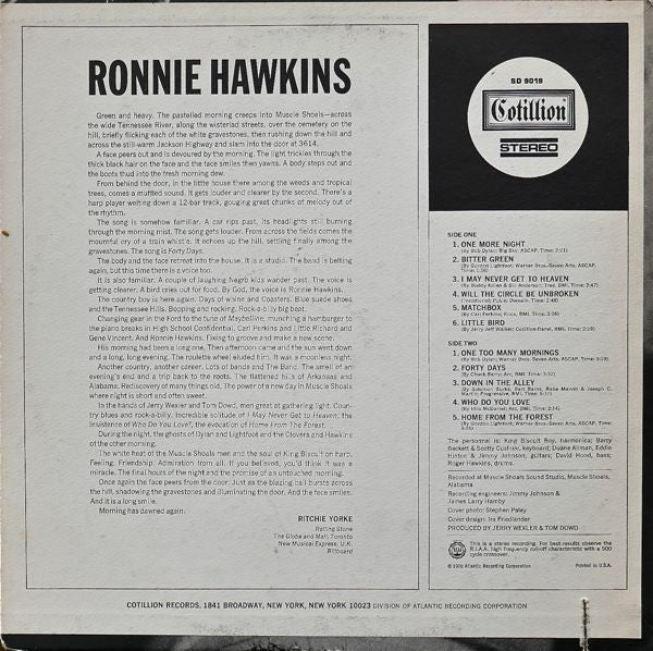 Ronnie Hawkins : Ronnie Hawkins (LP,Album,Stereo)