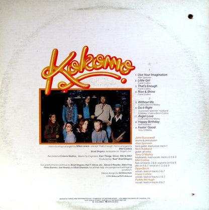 Kokomo : Rise And Shine (LP,Album)