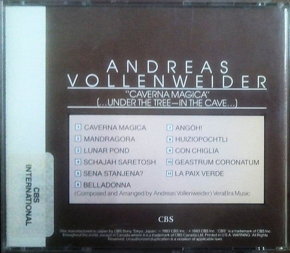 Andreas Vollenweider : "Caverna Magica" (...Under The Tree – In The Cave...) (Album,Reissue,Repress)