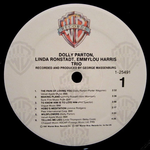 Dolly Parton, Linda Ronstadt & Emmylou Harris : Trio (LP,Album)