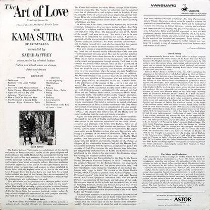 Saeed Jaffrey : The Art Of Love - Readings From The Classic Hindu Study Of Erotic Love The Karma Sutra Of Vatsyayana (LP)