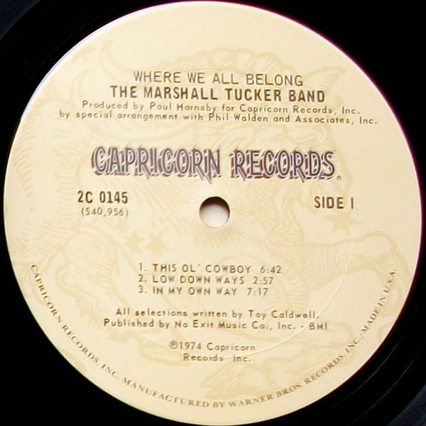 The Marshall Tucker Band : Where We All Belong (LP,Album)