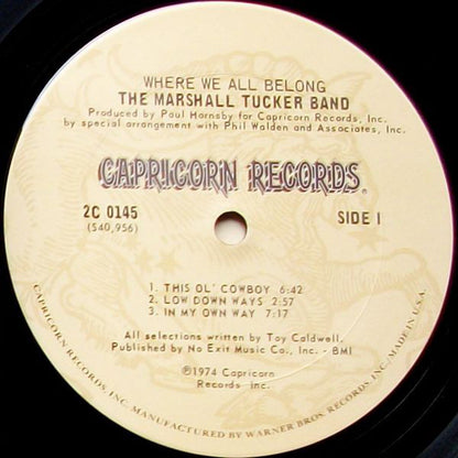 The Marshall Tucker Band : Where We All Belong (LP,Album)