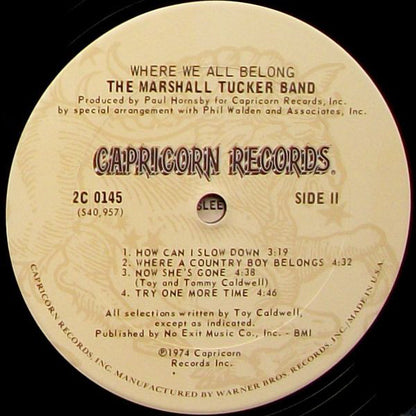 The Marshall Tucker Band : Where We All Belong (LP,Album)