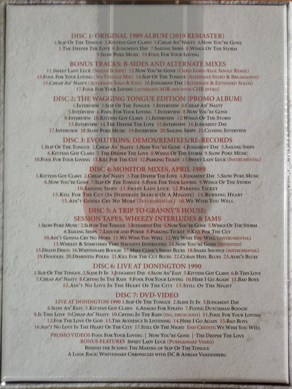 Whitesnake : Slip Of The Tongue (30th Anniversary Remaster MMXIX) (Deluxe Edition)