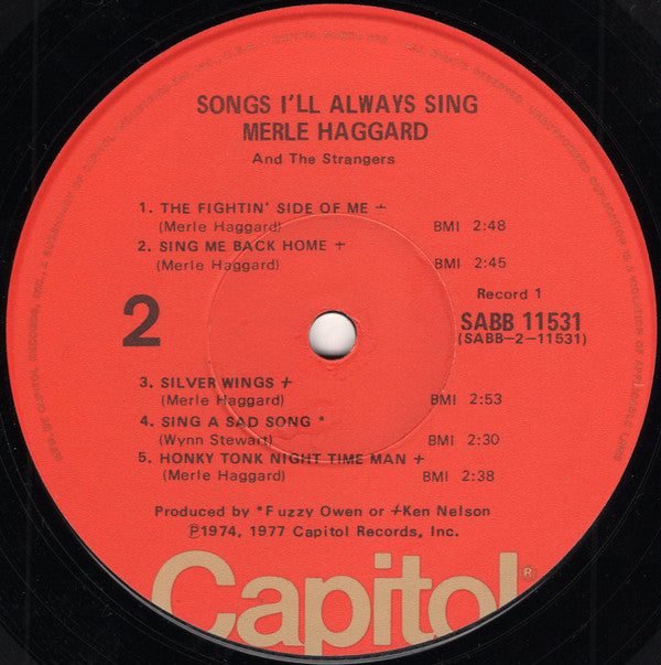 Merle Haggard And Strangers (5), The : Songs I'll Always Sing (LP,Compilation)