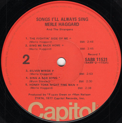 Merle Haggard And Strangers (5), The : Songs I'll Always Sing (LP,Compilation)