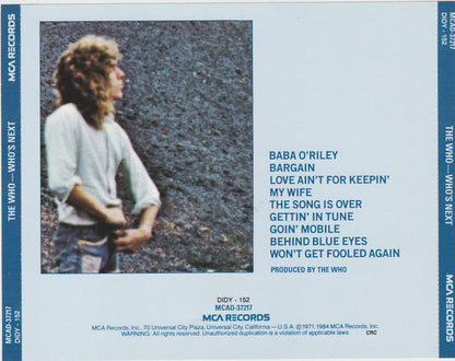 Who, The : Who's Next (Album,Club Edition,Reissue)
