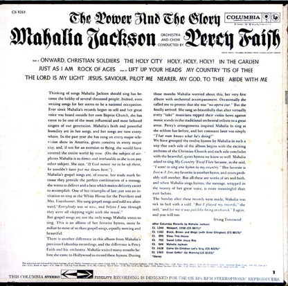 Mahalia Jackson With Orchestra And Choir Conducted By Percy Faith : The Power And The Glory (LP,Album,Stereo)