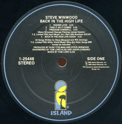 Steve Winwood : Back In The High Life (LP,Album,Stereo)