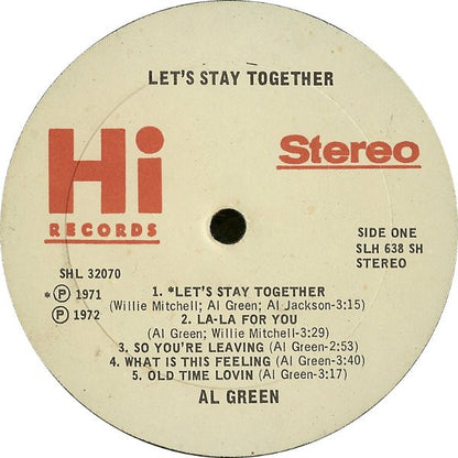 Al Green : Let's Stay Together (LP,Album)