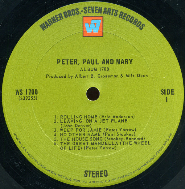 Peter, Paul & Mary : Album 1700 (LP,Album,Repress)