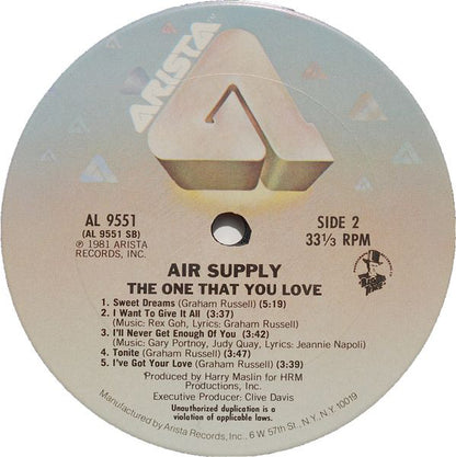 Air Supply : The One That You Love (LP,Album)