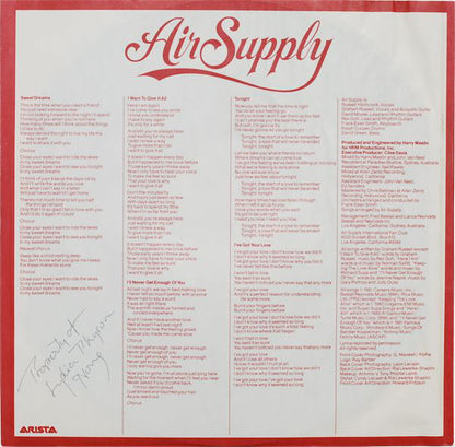 Air Supply : The One That You Love (LP,Album)