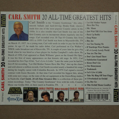 Carl Smith (3) : 20 All-Time Greatest Hits (Compilation)
