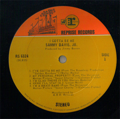 Sammy Davis Jr. : I've Gotta Be Me (LP,Album,Stereo)