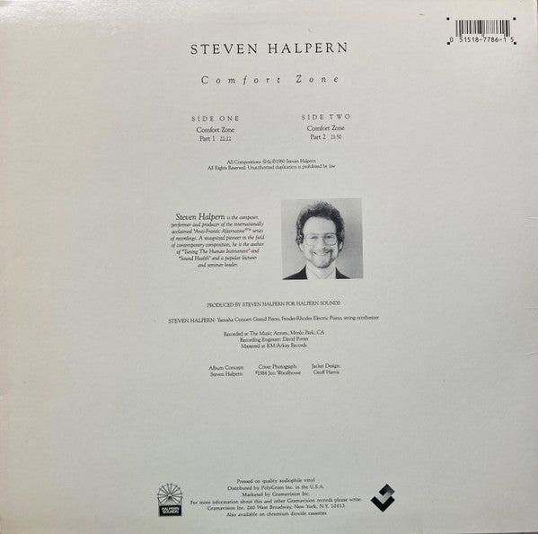 Steven Halpern : Comfort Zone (LP,Album,Reissue)