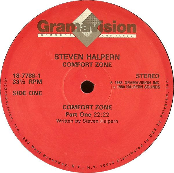 Steven Halpern : Comfort Zone (LP,Album,Reissue)