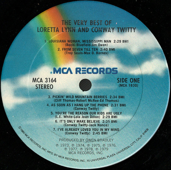 Conway Twitty & Loretta Lynn : The Very Best Of Loretta Lynn And Conway Twitty (LP,Compilation,Club Edition,Reissue)