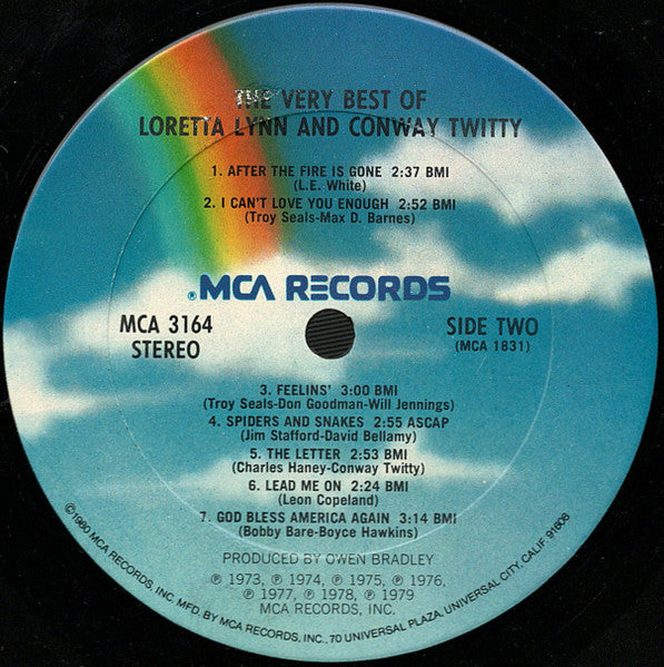 Conway Twitty & Loretta Lynn : The Very Best Of Loretta Lynn And Conway Twitty (LP,Compilation,Club Edition,Reissue)
