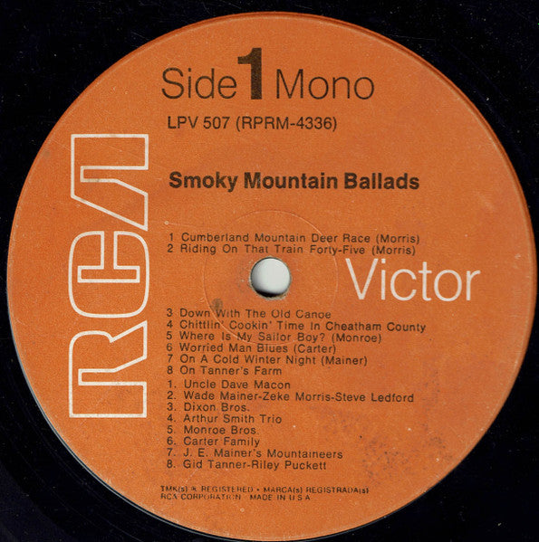 Various : Smoky Mountain Ballads (LP,Compilation,Mono)