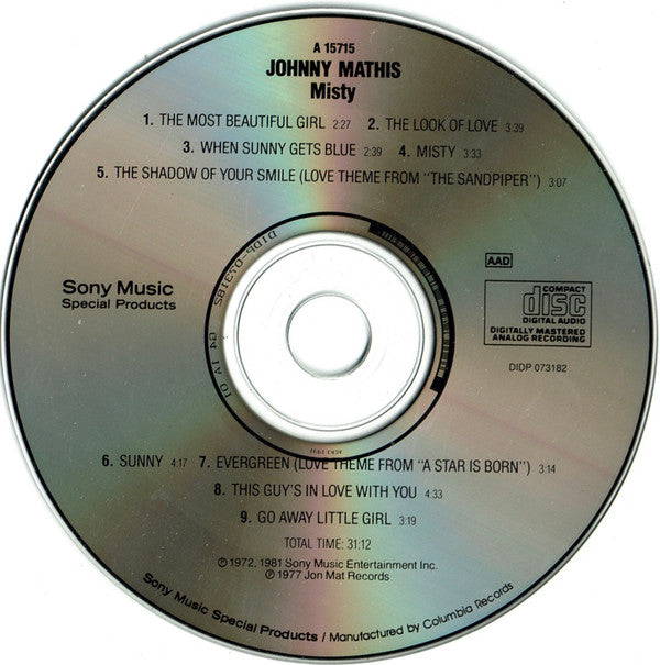 Johnny Mathis : Misty (Compilation,Reissue)