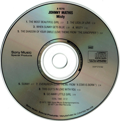 Johnny Mathis : Misty (Compilation,Reissue)