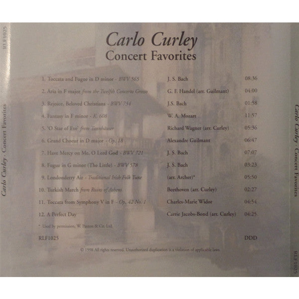 Carlo Curley : Concert Favorites ()