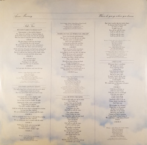 Anne Murray : Where Do You Go When You Dream (LP,Album)