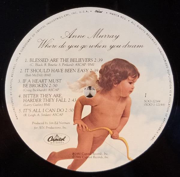 Anne Murray : Where Do You Go When You Dream (LP,Album)