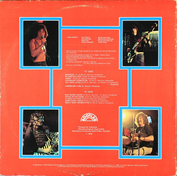 Avalanche (12) : Avalanche (LP,Album,Stereo)